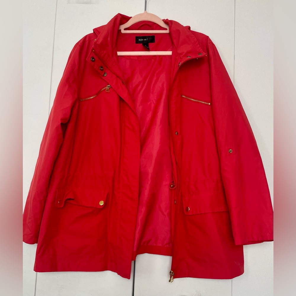 Macy’s Style & Co Rain Jacket, Size XL